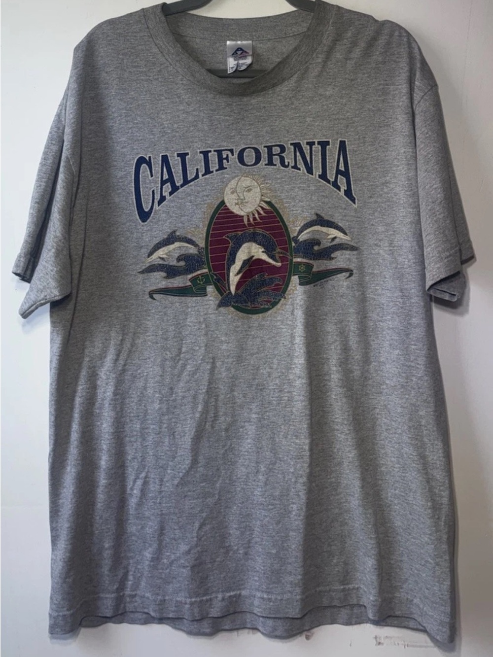 Vintage Alstyle California Graphic T-Shirt Grey Large